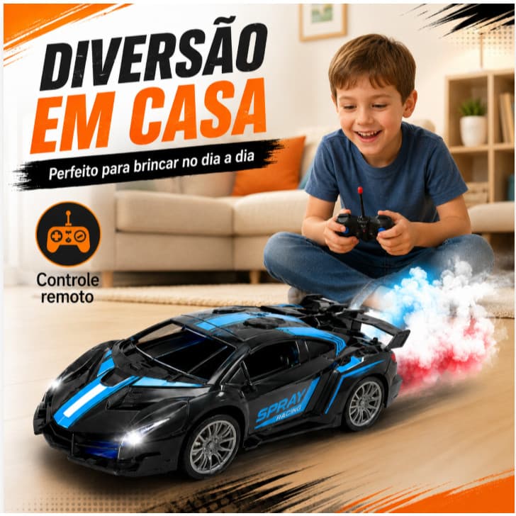 Carrinho De Controle Remoto Modelos Ferrari Lamborghini Bugatti Com Faróis Acendem  Luz Led