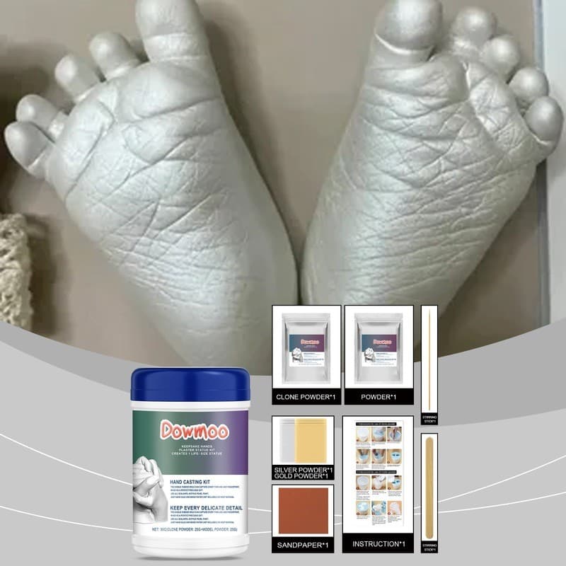 Conjunto de pó para modelo de mão DOWMOOO, modelo de fabricação manual, lembrança DIY, Clone 3D, modelo de mão, presente