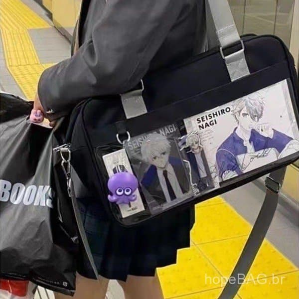 Bolsa de uniforme japonesa original estilo JK, de ombro único e transversal, versátil para deslocamentos e esportes, uso