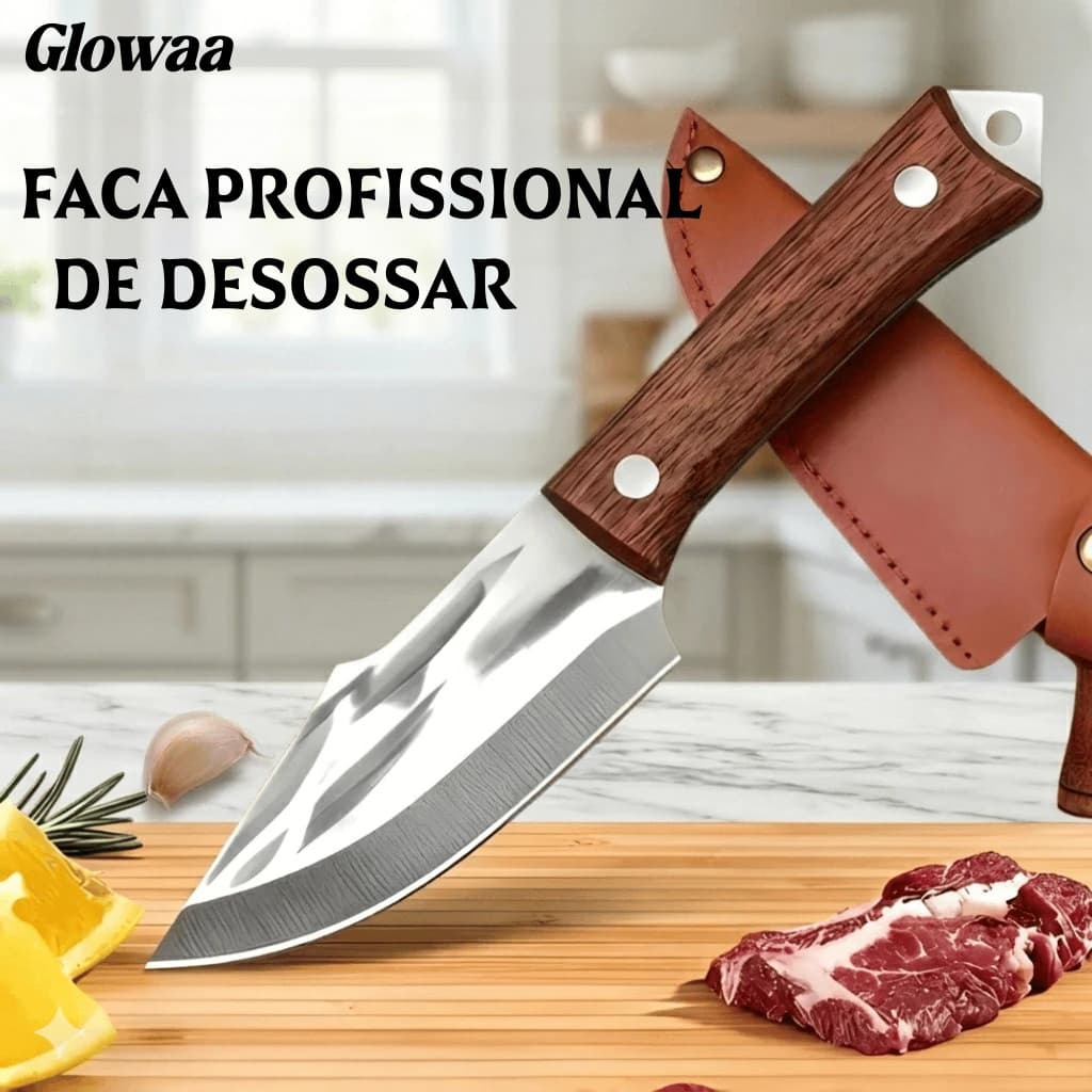 Mini faca de churrasco artesanal personalizada afiada de aço inoxidável com bainha de couro