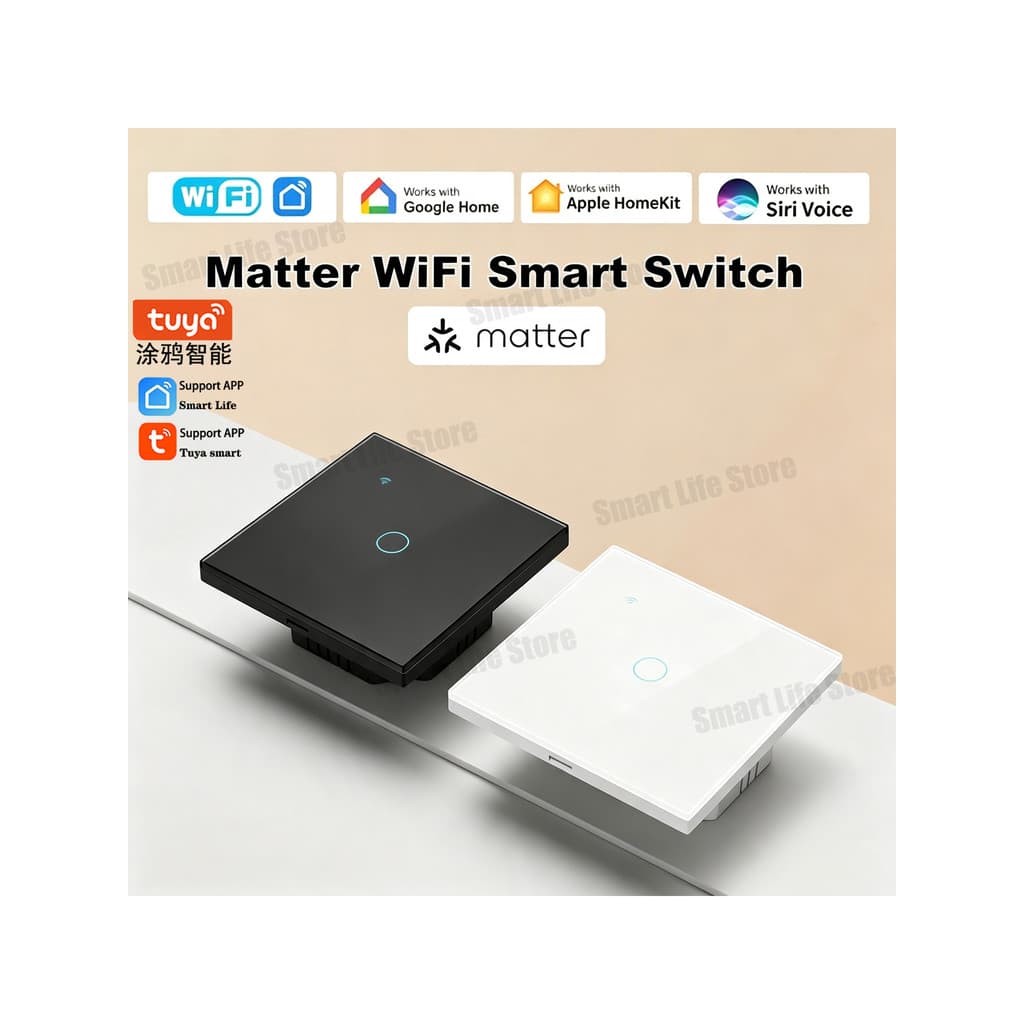Graffiti matéria padrão europeu interruptor inteligente WiFi único Zero fogo Universal HomeKit conexão direta controle m