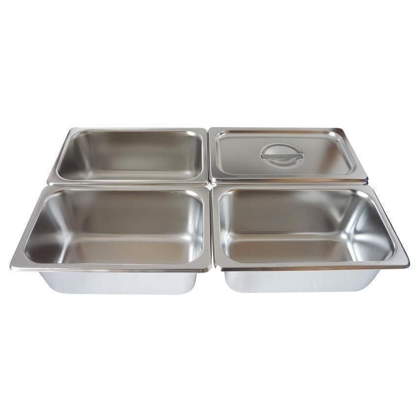 1/4 pçs placa de número de aço inoxidável placa de comida sorvete tigela Freezer tigela Buffet placa