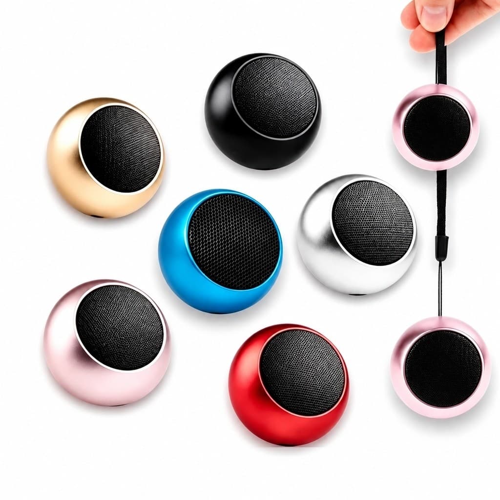 Mini Caixinha De Som De Metal Bluetooth Amplificada de 3W Potente