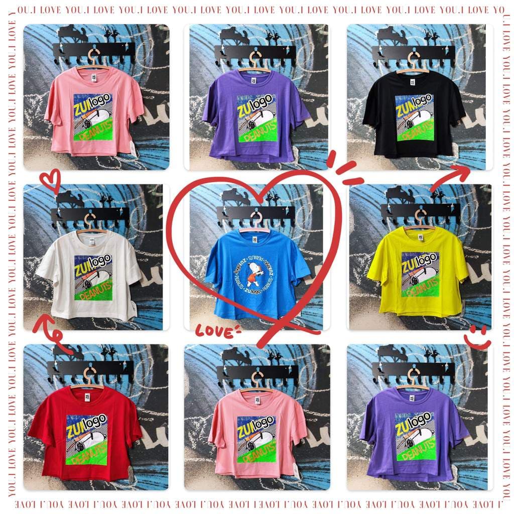 ZW Cartoon Sports manga curta Fitness topo solto 2024 novo estilo feminino curto Snoopy cão roupas de algodão branco