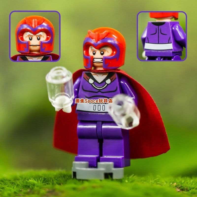 Compatível com impressão DC Superhero X-Men Magneto Building Block Minifigura Montagem de brinquedo Orna