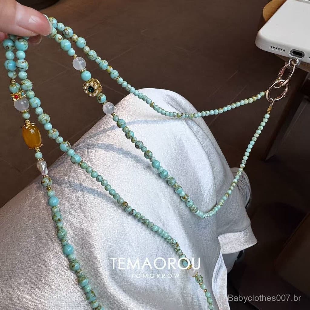 Cordão para celular feminino único e estiloso, de alta qualidade e deslumbrante, corrente para celular super bonita, A A