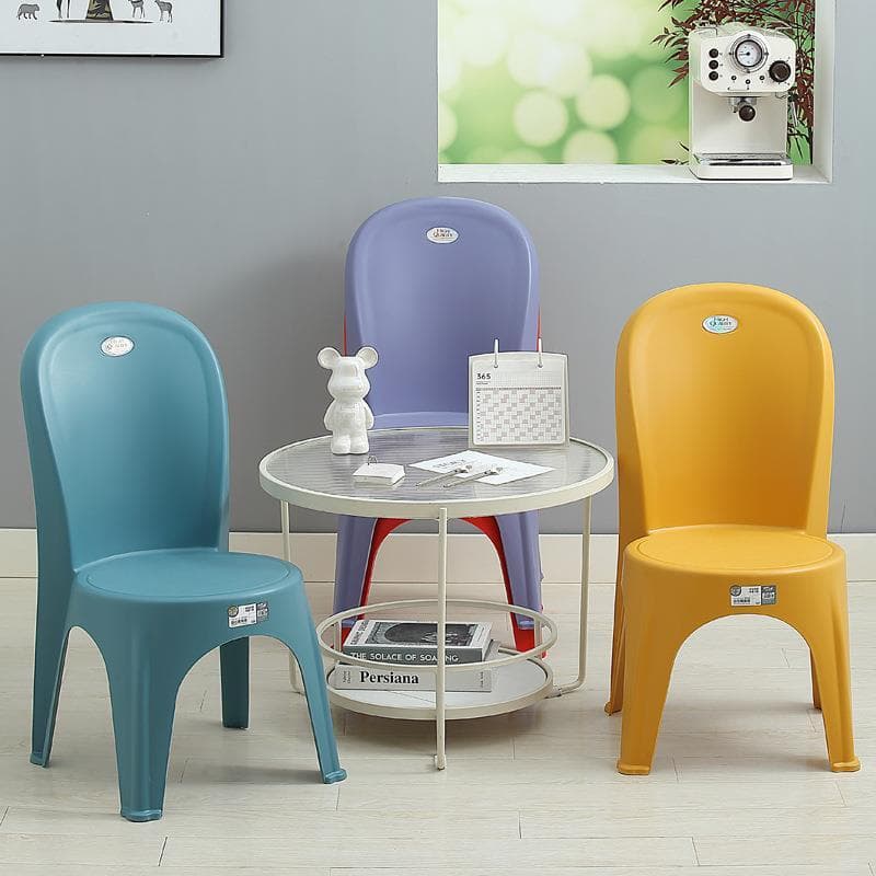 ZT encosto cadeira 35cm de espessura plástico crianças mesa jantar cadeira escrita comer cadeira baixa adulto casa sala