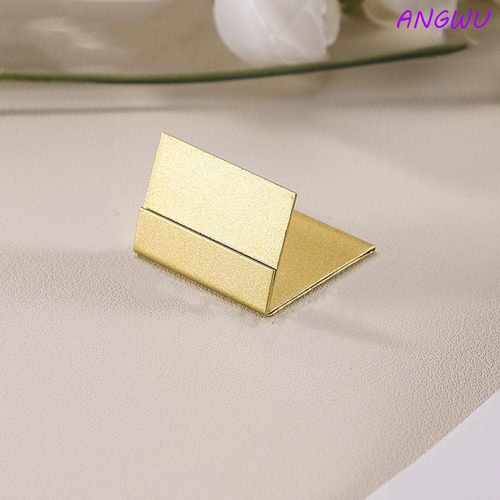 Suporte Para Cartão De Lugar ANGWU , Durável Clipe De Nome DIY , Etiquetas De Preço Douradas De Metal Chá De Panela