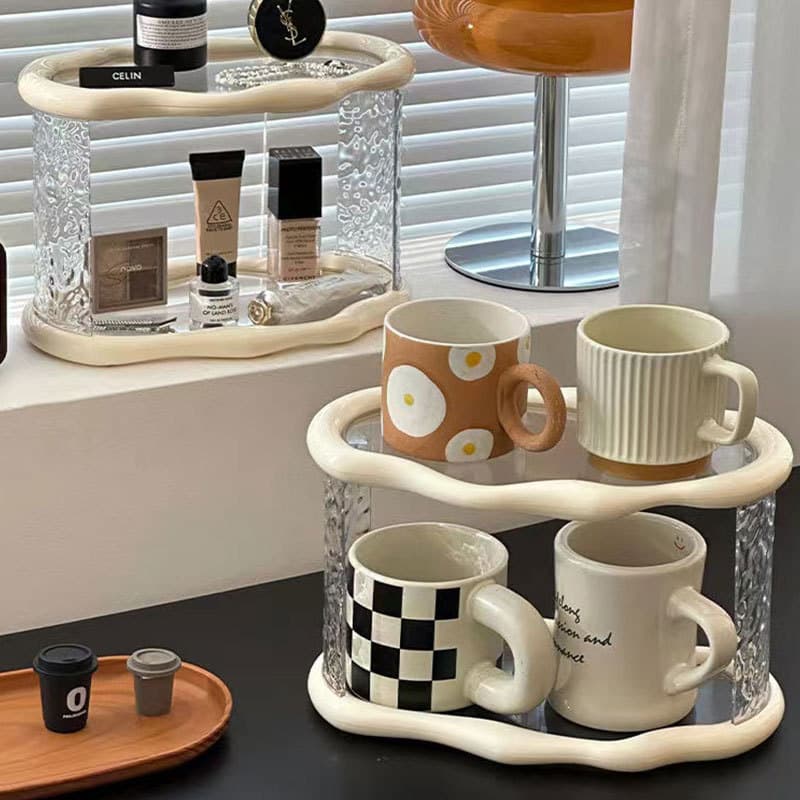 Prateleira de mesa de alta qualidade, Rack de armazenamento de copo, entrada, banheiro, Perfume, produtos de cuidados co