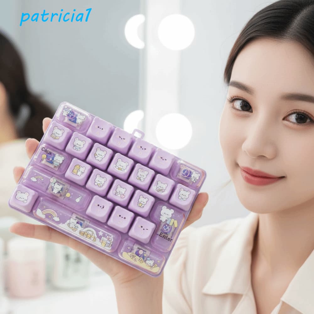 PATRICIA1 Teclado Fidget Toy , 26 Teclas Mecânicas Rainbow Mini Mecânico , Clique Suave
