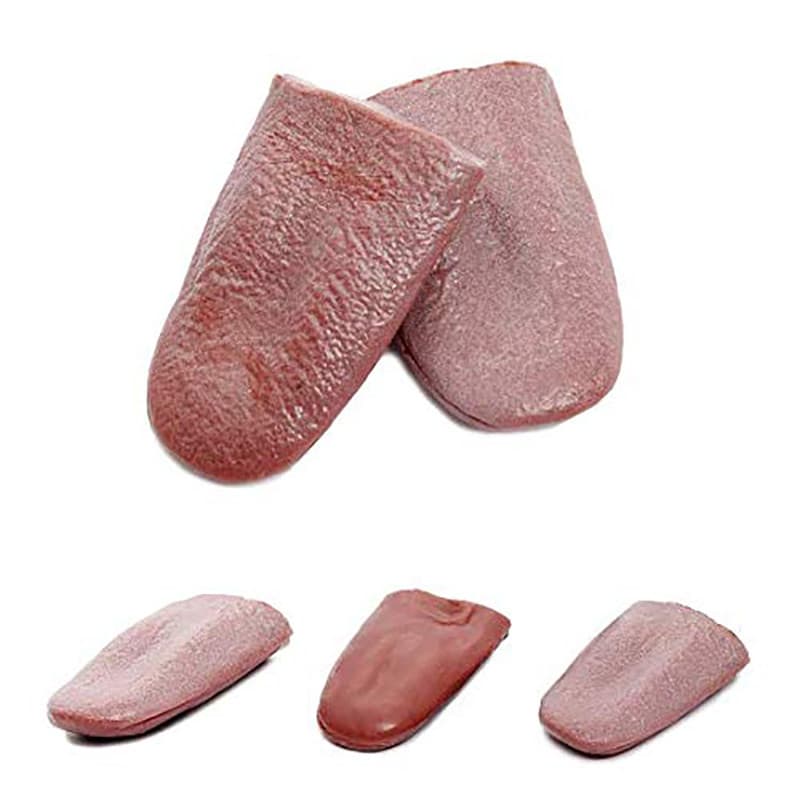 < LK > Lua Simulada Vermelha Adereço Mágico Assustador E Aterrorizante , Língua De Piercing De Agulha De Aço Falsa , Ade