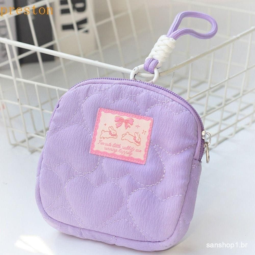 Bolsa De Moedas De Coelho Fresco PRESTON , Pulso Pequena Com Cordão De Carteira Cosmética Amor Estilo Coreano