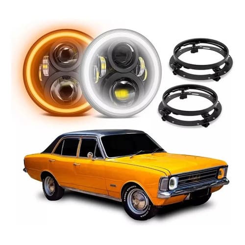 Kit Farol Olho De Anjo + Suporte Opala Caravan Ss 69 79