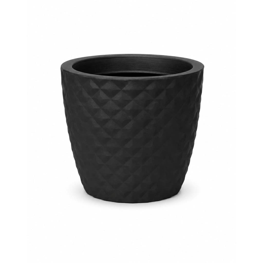 VASO DIAMANTE REDONDO 24 DE MESA PRETO