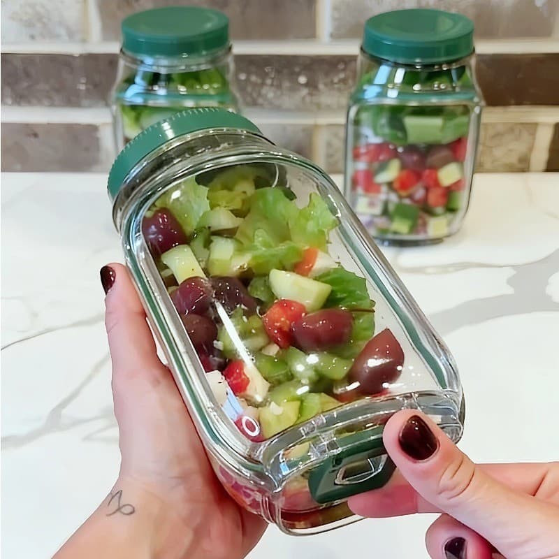 [Ferramenta útil para perda de peso de alimentos leves] Copo de salada portátil inclinado frutas vegetais Bento caixa pa