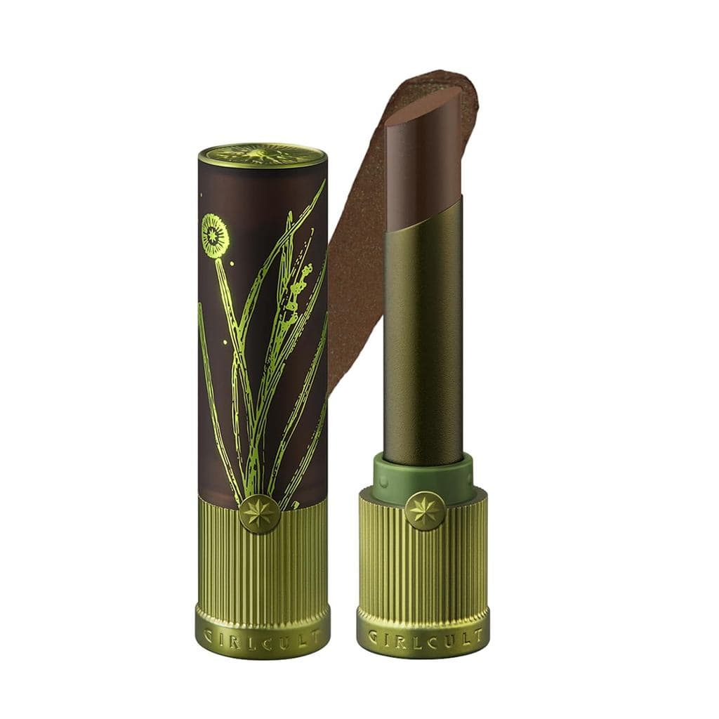 Batom Matte GIRLCULT, Acabamento Matte Aveludado, Cor de Lábios Alternativa S07 |   Verde Marrom Fresco, Mudança Iridesc