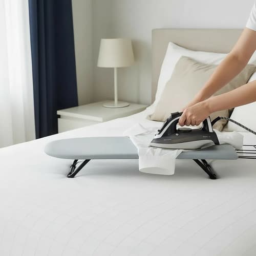 Tábua De Mesa Passar Roupa Dobrável Portátil Cor Preto - Duralínea