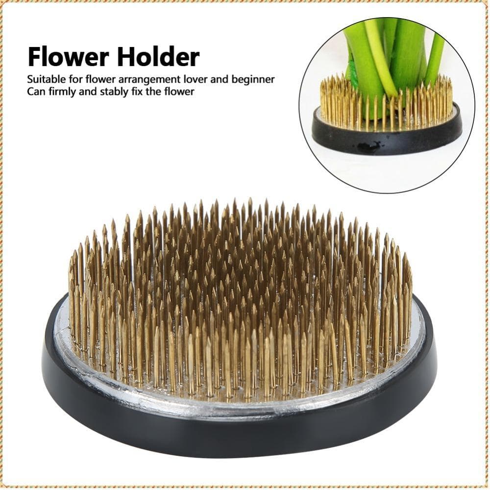 Suporte De Flor  Kenzan , Agulha Compacta Dourada Para Arranjo De Flores , Sapo De Pino Floral De Material De Latã