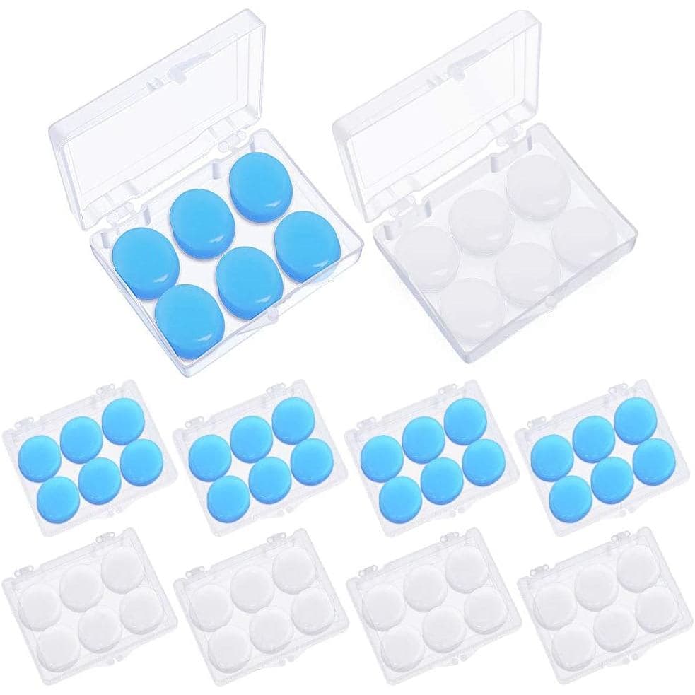 24 pares de protetores auriculares, protetores auriculares de silicone macio, protetores auriculares para dormir, protet
