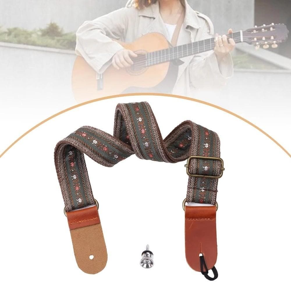Correia Para Ukulele LONNGZHUAN , Cinto De Algodão De Tricô Ajustável Estilo Boêmio , Alça De Guitarra Com Design De 77-