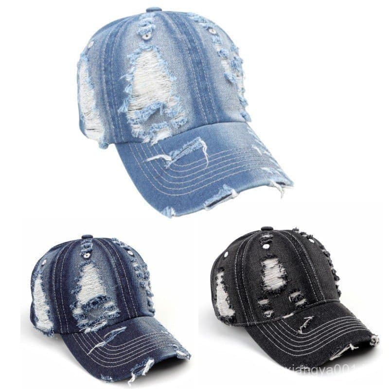 Boné De Pato Com Buraco Quebrado De Cowboy Língua Moda Protetor Solar Baseball Sombra