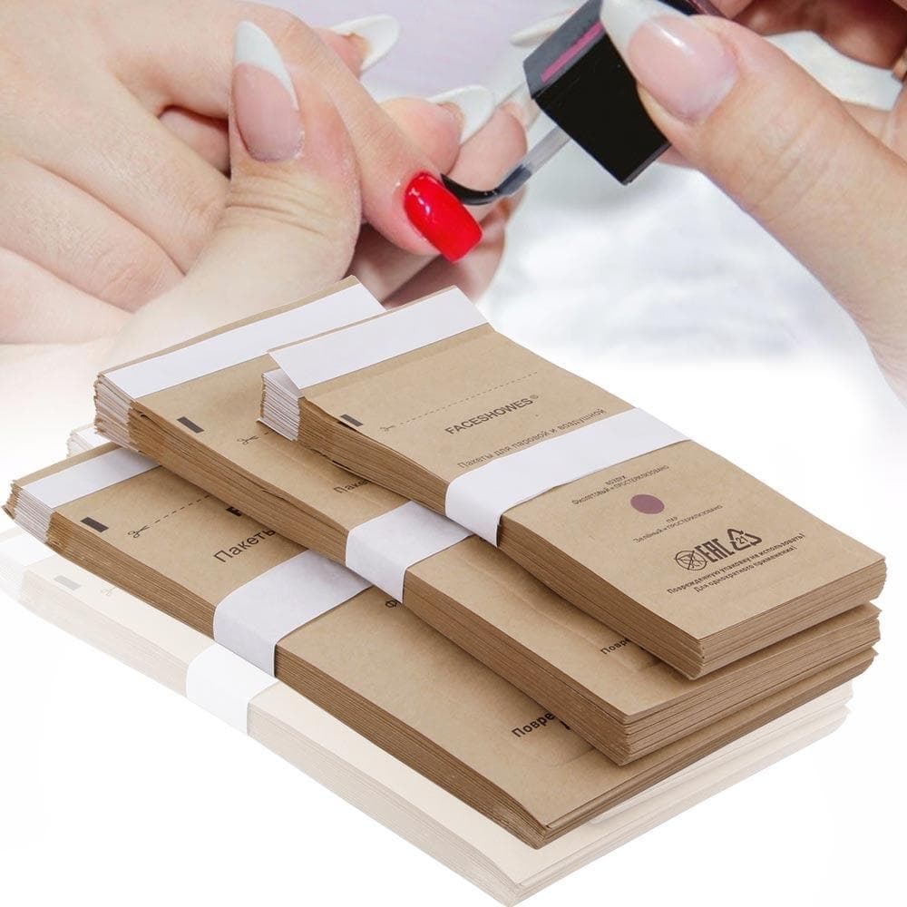 100Pcs Unhas Esterilizador Esterilização Desinfecção Sacos Kraft