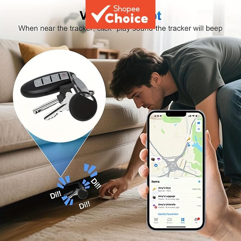 Rastreador Inteligente Mini Tag sem Fio para iOS, Localizador Compacto para Carteiras, Bolsas e Pertences Pessoais