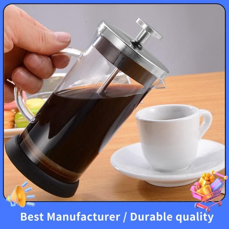 Prensa Francesa De Vidro Preguiçoso , Aço Inoxidável , Cafeteira Multifuncional , Acessórios De Café , 800ml