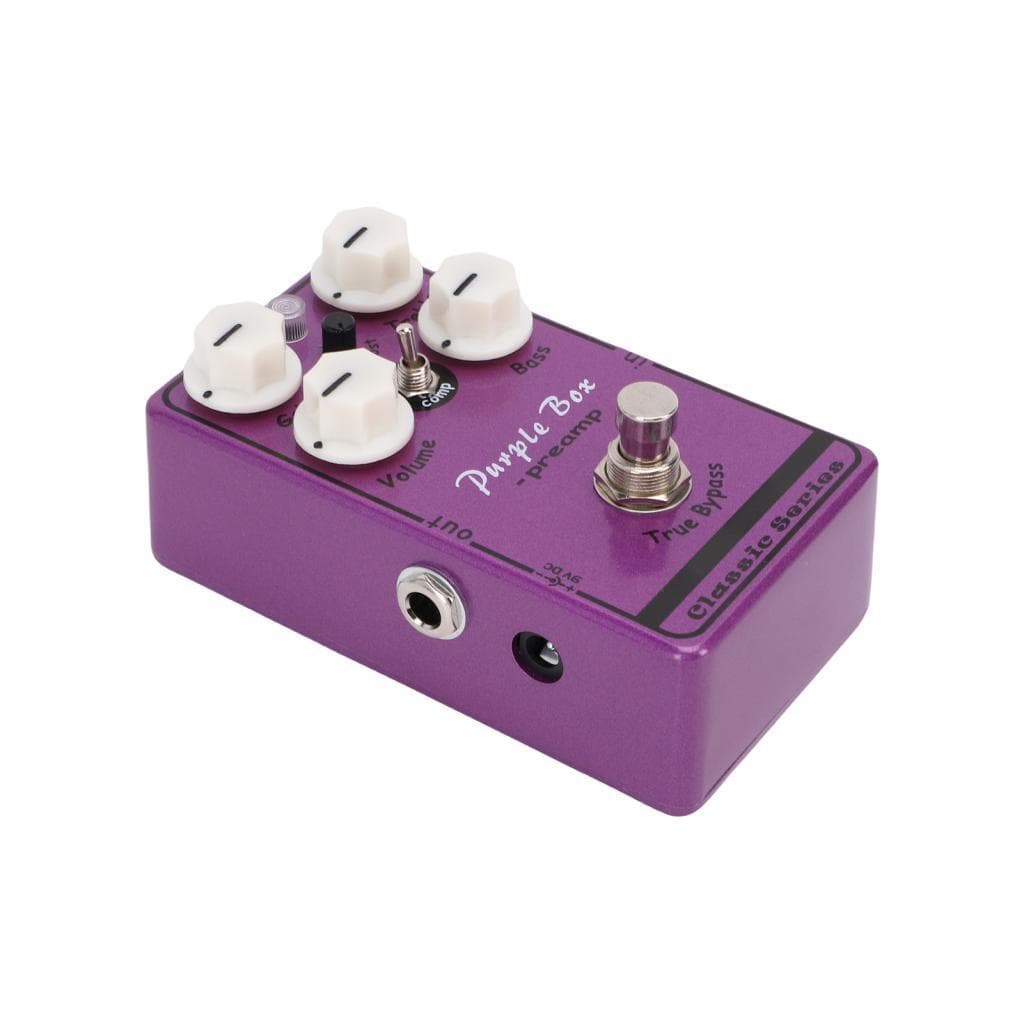 MOSKYAUDIO Purple Caixa Guitar Overdrive Effects Pedal Preamp Boost Compressor com BB MP Versão + 12dB Midrange Treble