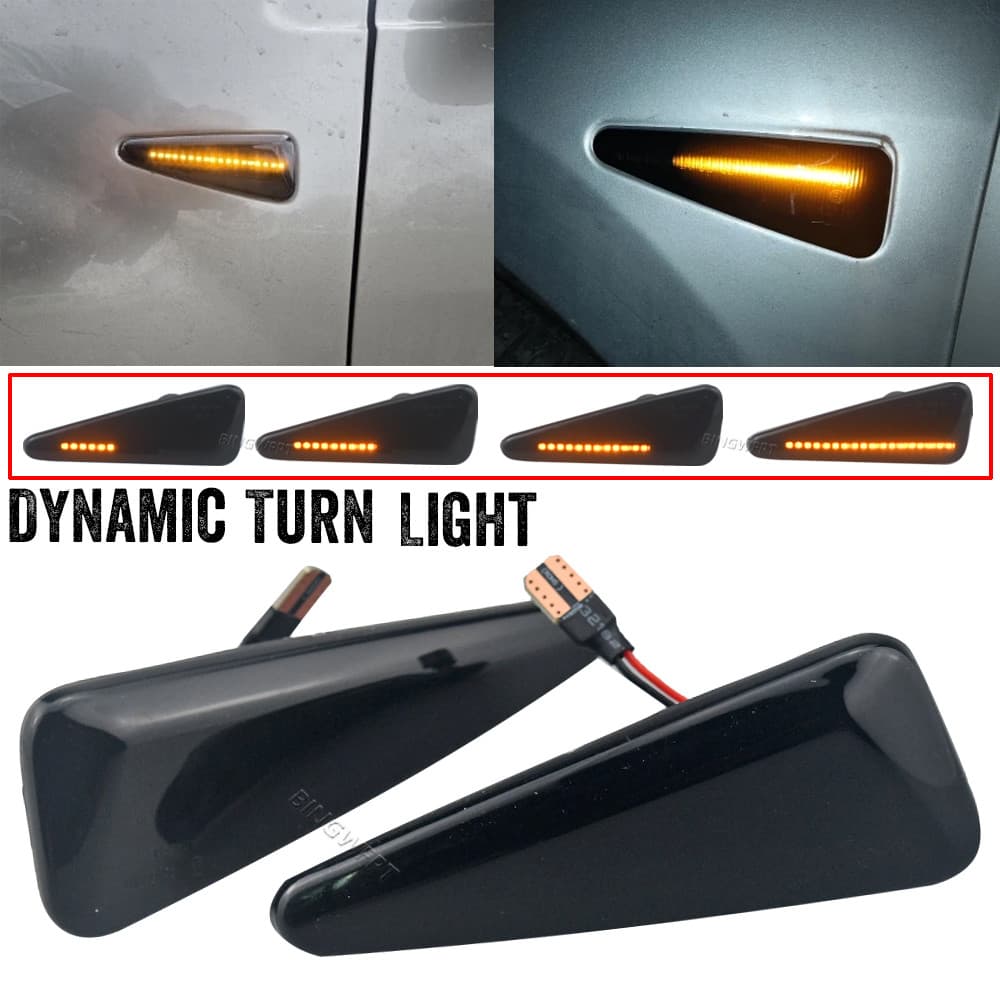 2 Pçs Dinâmico LED Marcador Lateral Luz Sinal De Volta Lâmpada Pisca Para Dacia Logan Sandero I Renault Símbolo MK2 Thal