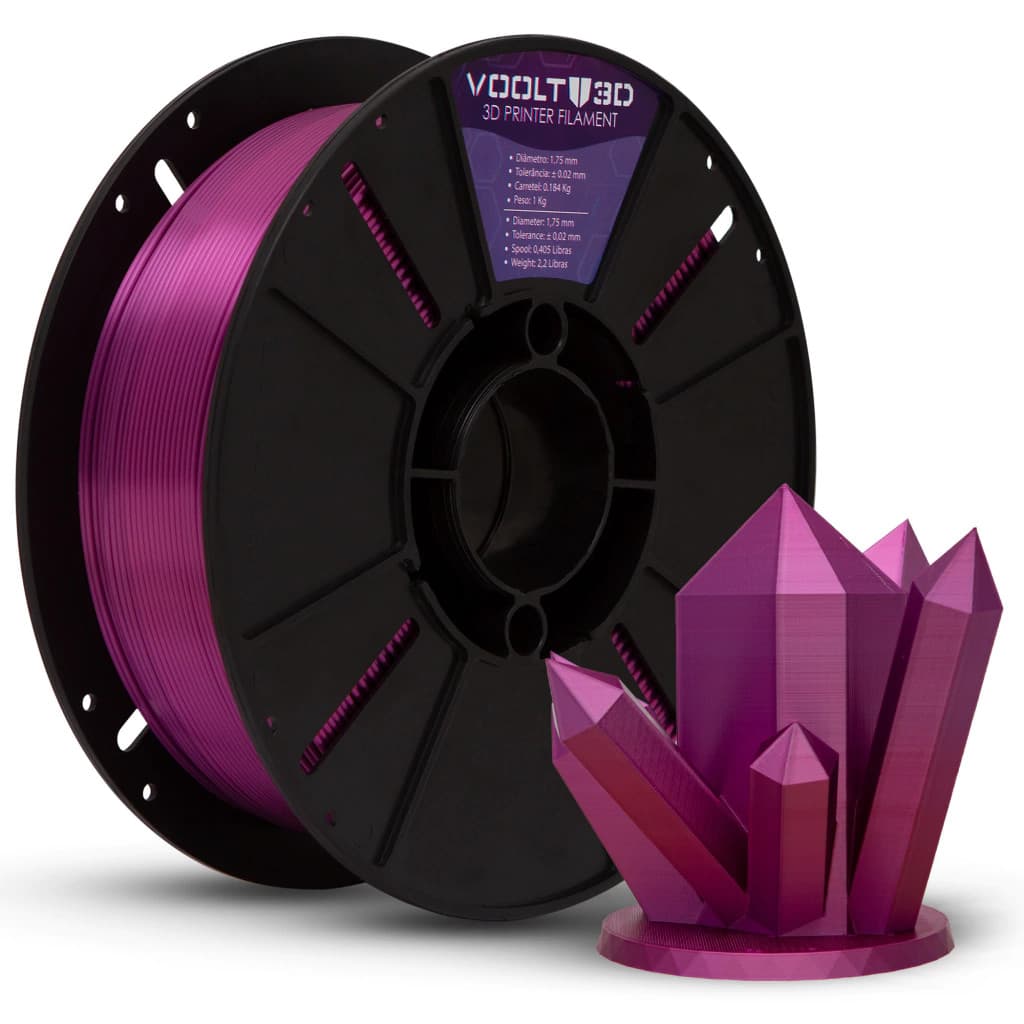 Filamento PLA  Rosa Ametista V-Silk 1 KG