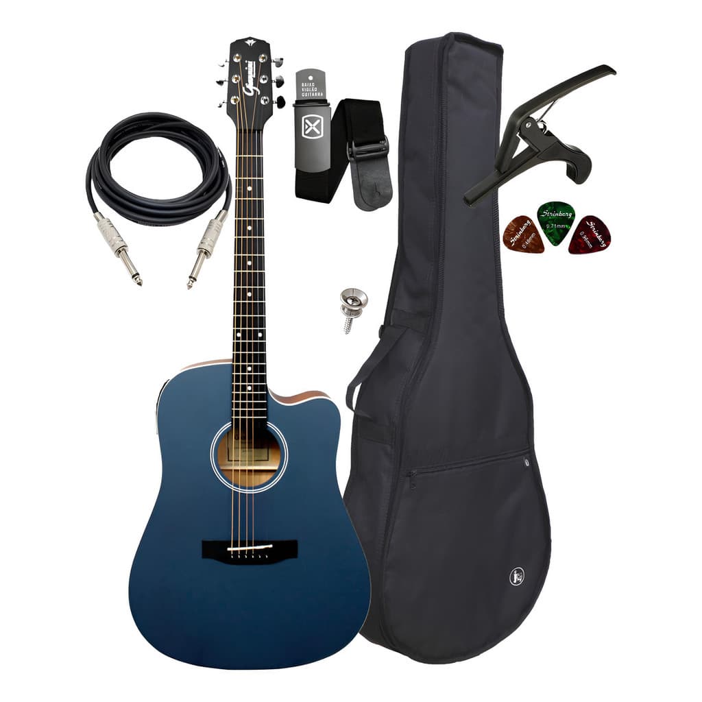 Violão Giannini Gdc1 Ceq Ctb Eletroacústico + Acessórios Col