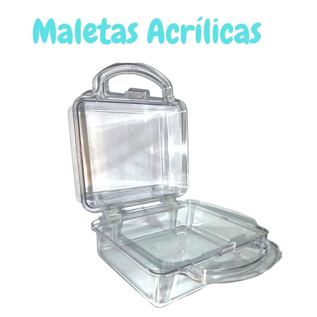 Kit Maletinhas Unids Acrilica Plástico Lembrancinha e Brinde P/ Festas e Eventos Varias Cores P/ Personalizar