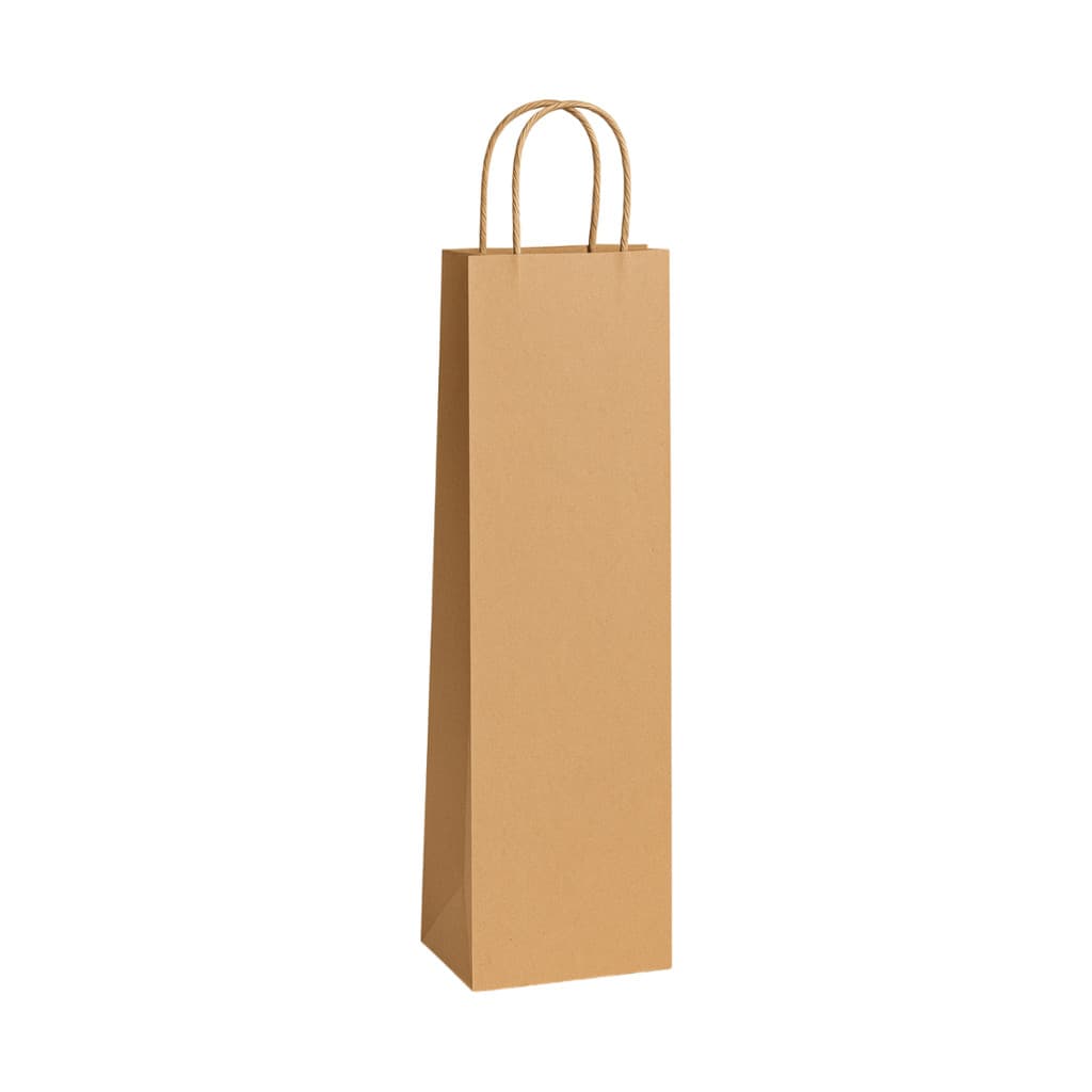 Sacola papel kraft garrafa M 35,5x19,5x12cm Cromus com 10 unidades