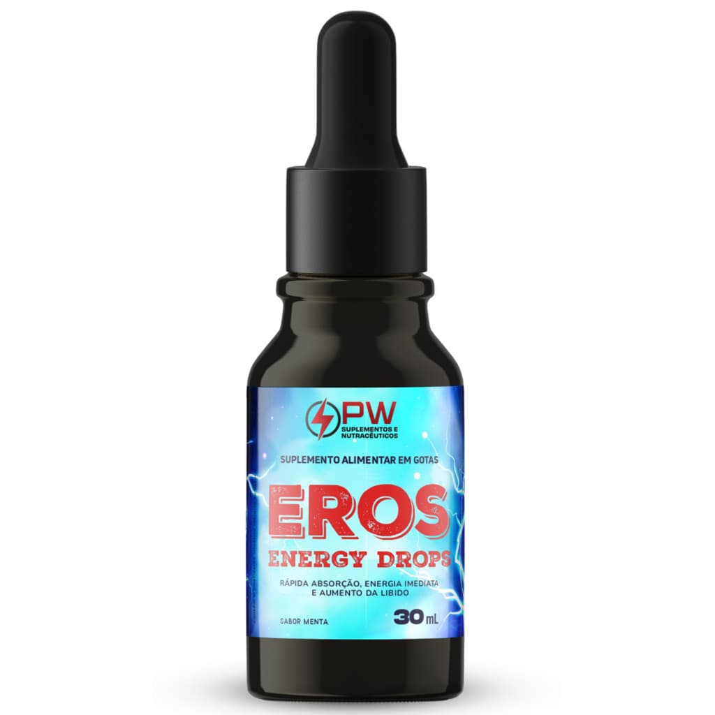 Suplemento Alimentar Multivitaminico Masculino Líquido em Gotas Eros Energy Drops Energia Imediata