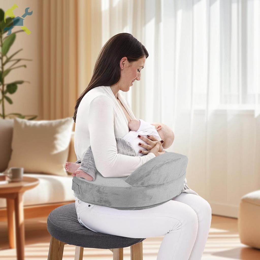 Travesseiro De Amamentação Ajustável Com Cerca De Segurança E Capa Removível Para Mais Suporte Mamãe Bebê SHOPCYC6924