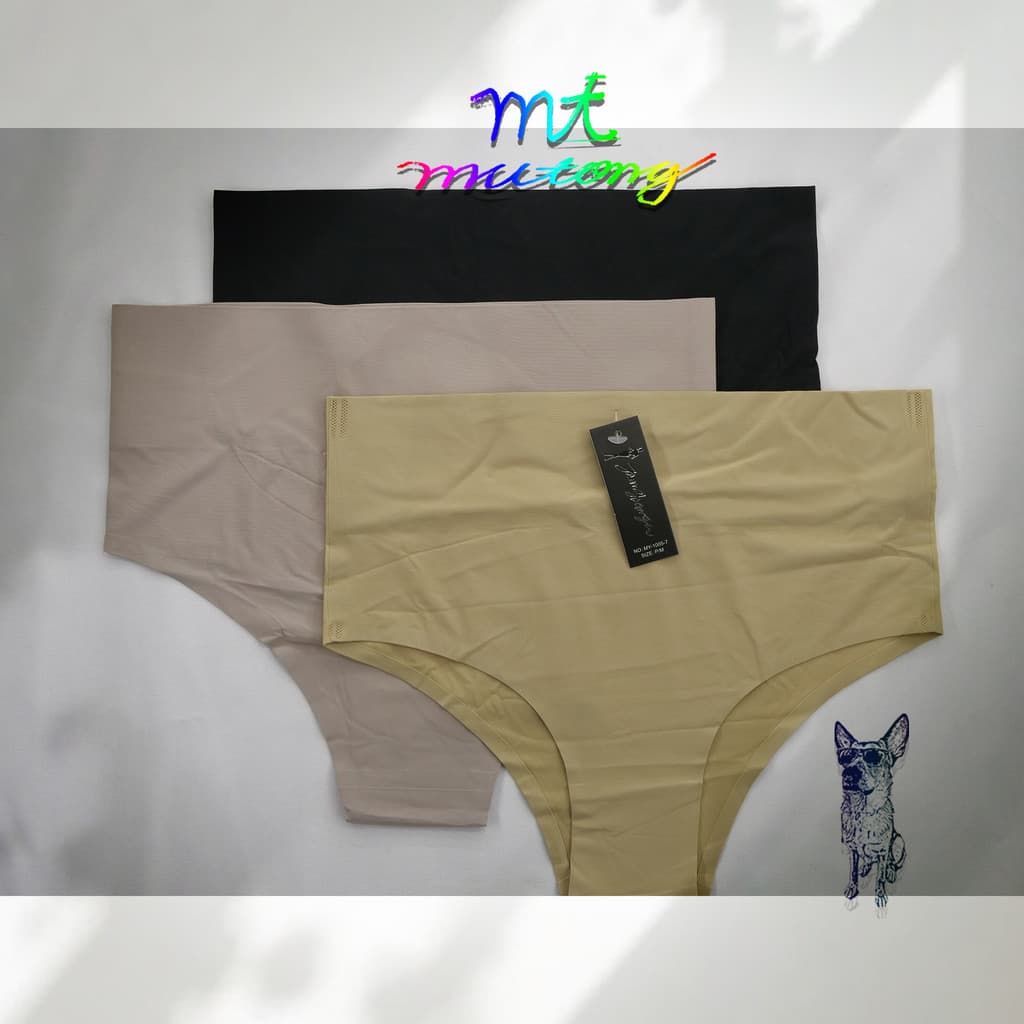 Kit 4 Calcinha Feminina Sem Costura  Cós Alto e Cós Reforçado de 7 cm///////1007