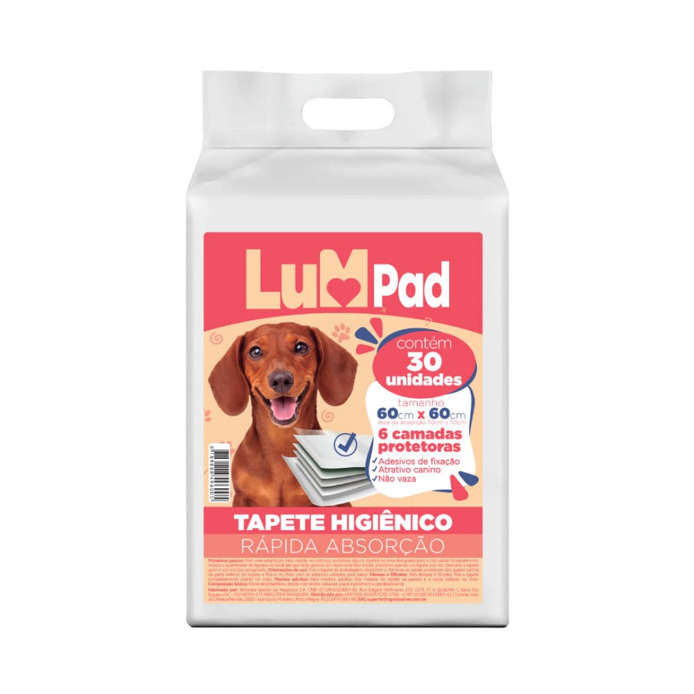 Tapete Higiênico Neutro LumPad - 30 unidades