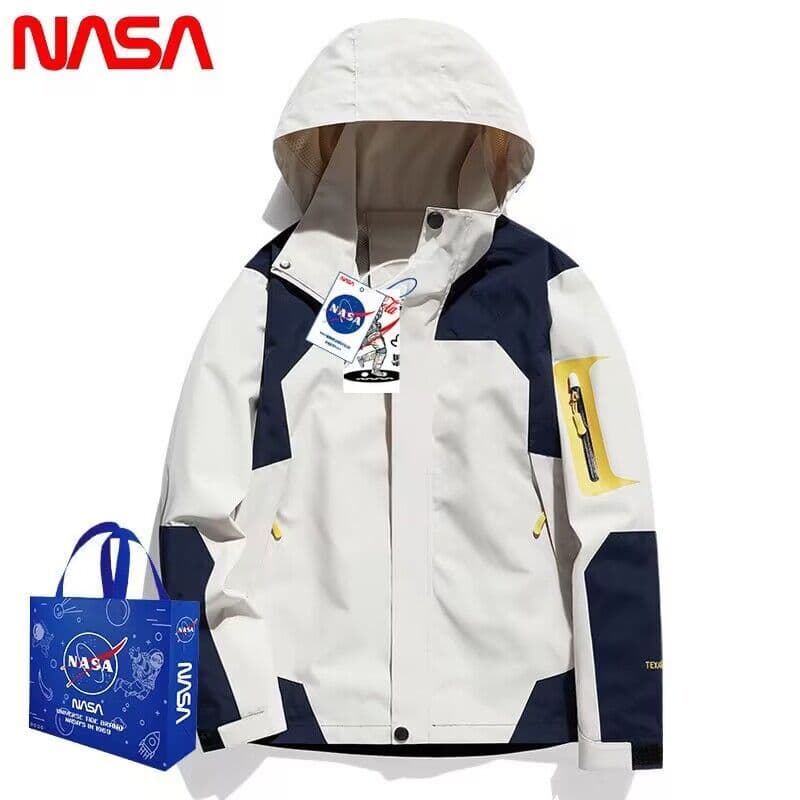 Jaqueta oficial de primavera da marca conjunta da NASA, masculina, feminina, três em um, forro de duas peças, montanhism