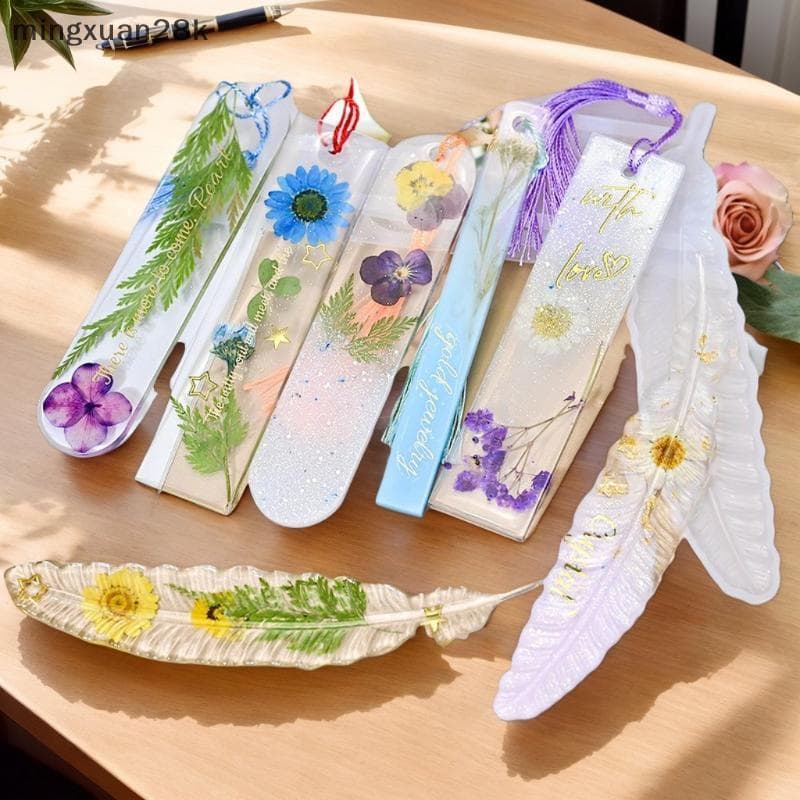 [mingxuan28k] Marcador Molde De Silicone Retângulo Resina Epóxi Fundição Para DIY Cristal Livro Decoração Artesanato Ace
