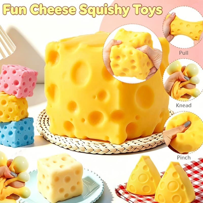 Queijo Mole Grande Gigante Jumbo Vaselina Sqweezy Espremer Brinquedos De Ascensão Lenta Para Crianças