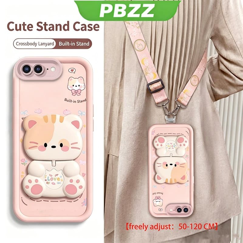 Capinha iphone 7 plus 7p 8p 8 se 2 ipnone normal capa anti impacto proteção total cordinha feminina JTGBMZJ1