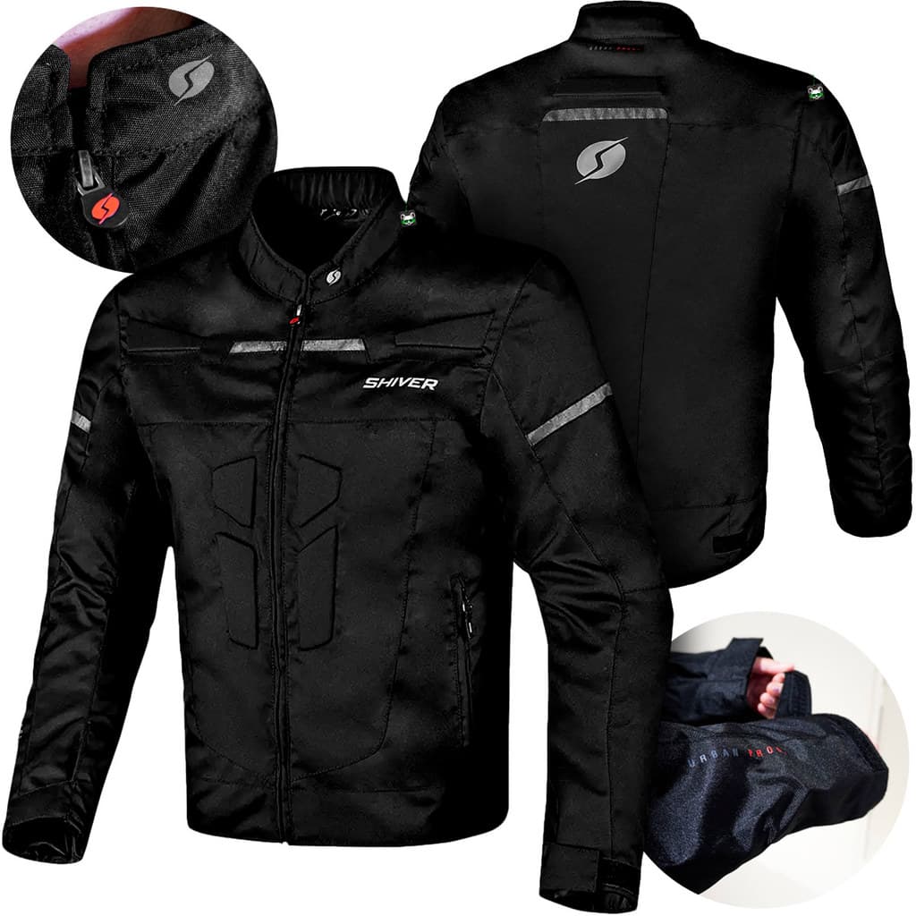 Jaqueta Moto Motociclista Urban Proof Shiver Impermeável Masculina P ao 6G