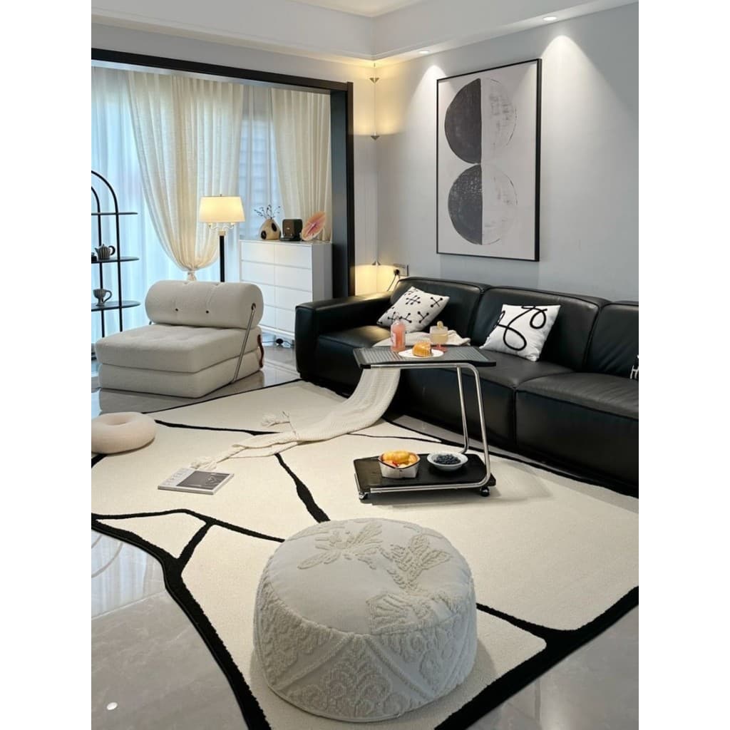 Estilo minimalista Bay janela tapete sala de estar quarto mesa café cobertor preço especial fácil escadas grande área at