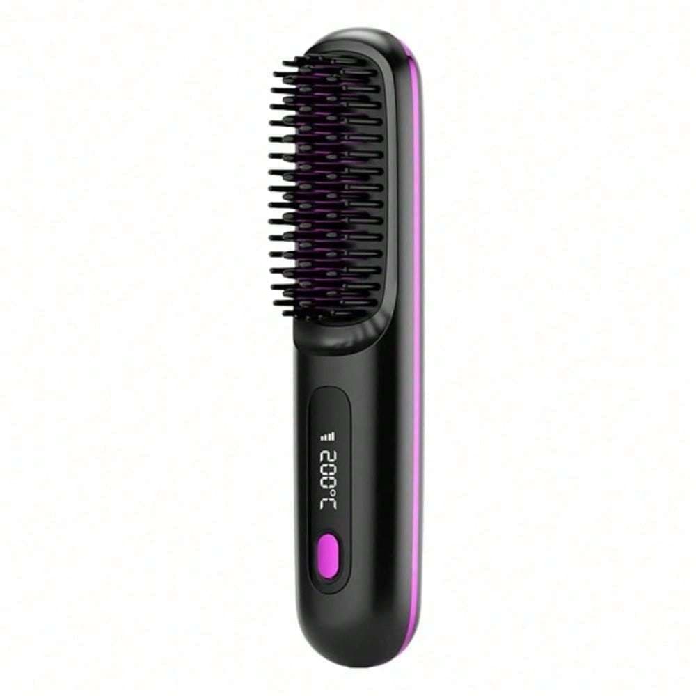 Escova Alisadora De Cabelo Mini Escova Alisadora De Cabelo Portátil Sem Fio USB