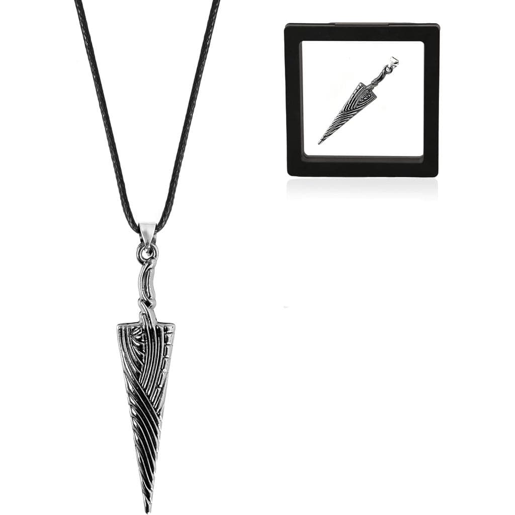 Colar com Pingente de Cavaleiro VZQI, Chaveiro de Unha, Acessórios para Fantasia de Halloween, Presente