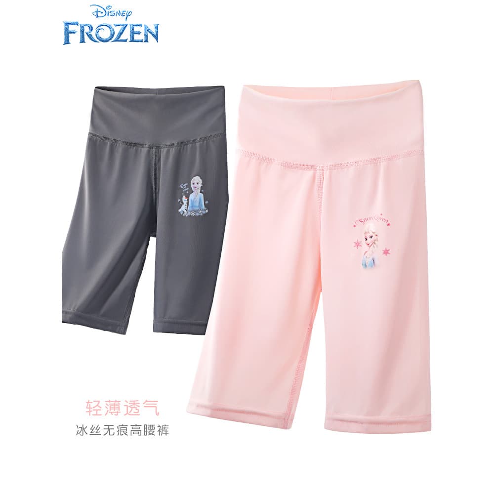 Meninas Leggings verão estilo fino crianças calças de tubarão Shorts de seda gelo Disney princesa Elsa bebê calças corta