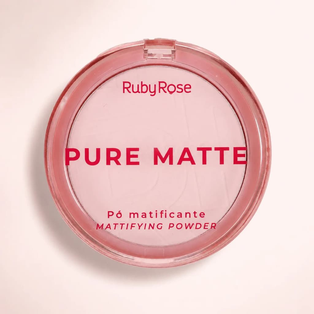 Pó Translúcido Ruby Rose Pure Rosa Compacto Matificante