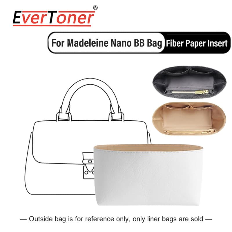 EverToner Bolsa Organizador Inserção Para Madeleine BB Nano De Armazenamento Forro Saco Shaper Multi Bolso Feminino Cosm