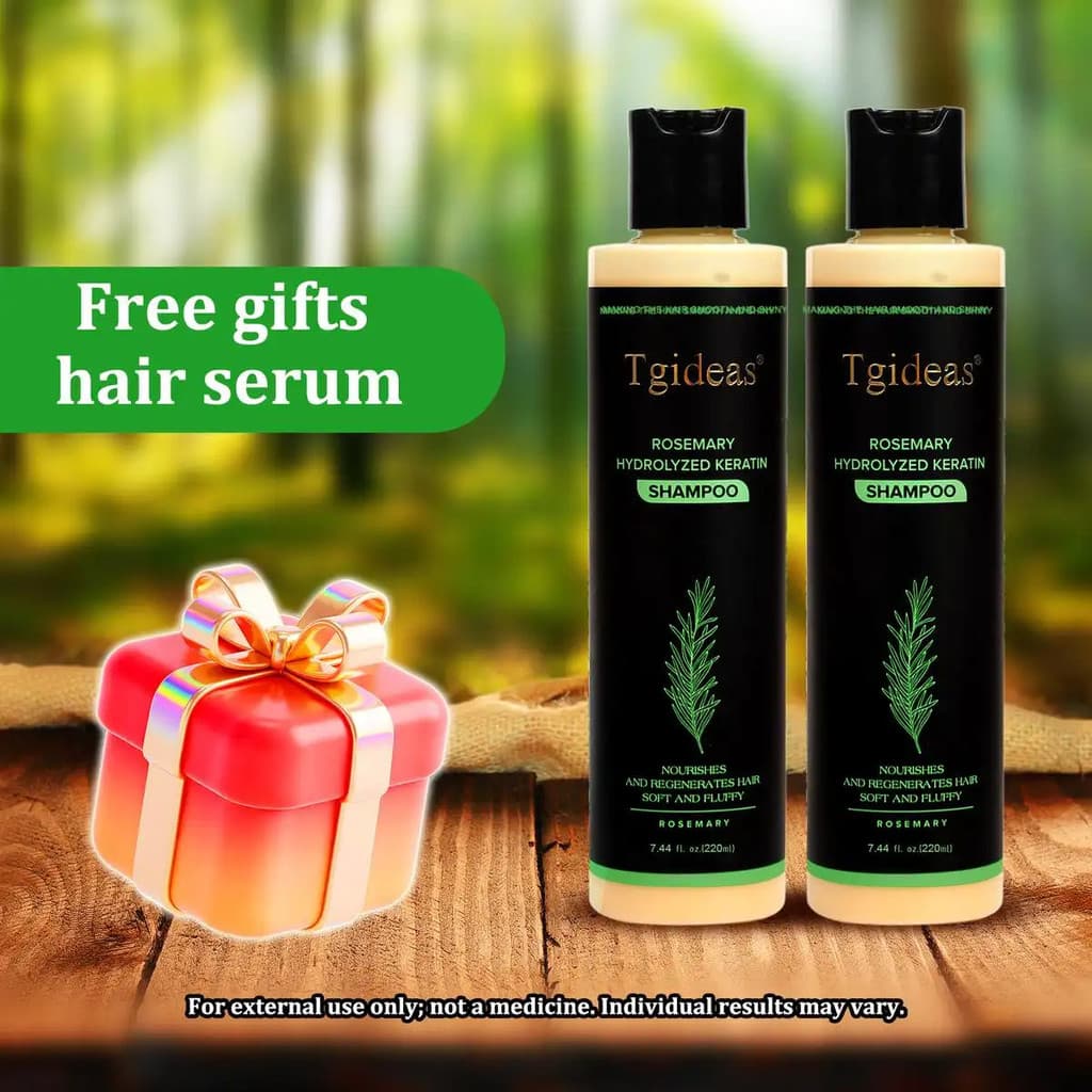 Compre 2 e Ganhe 1 Grátis! Shampoo de Alecrim Tgideas + sérum capilar - Fortalece os cabelos, controla a oleosidade e a